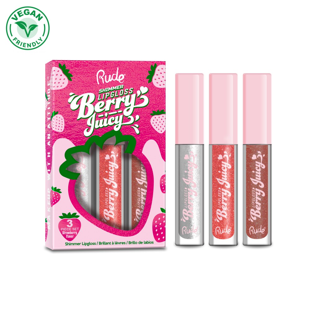 RUDE Berry Juicy Lip Gloss Set - Shimmer