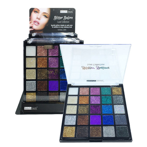BEAUTY TREATS Glitter Galore Luxe Collection Palette Display Set, 12 Pieces
