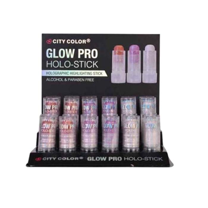 CITY COLOR Glow Pro HoloStick Display Set, 24 pieces