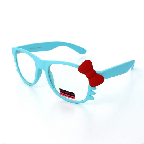 KITTY Junior Fashion Glasses Wayfarer KT01STCL - White