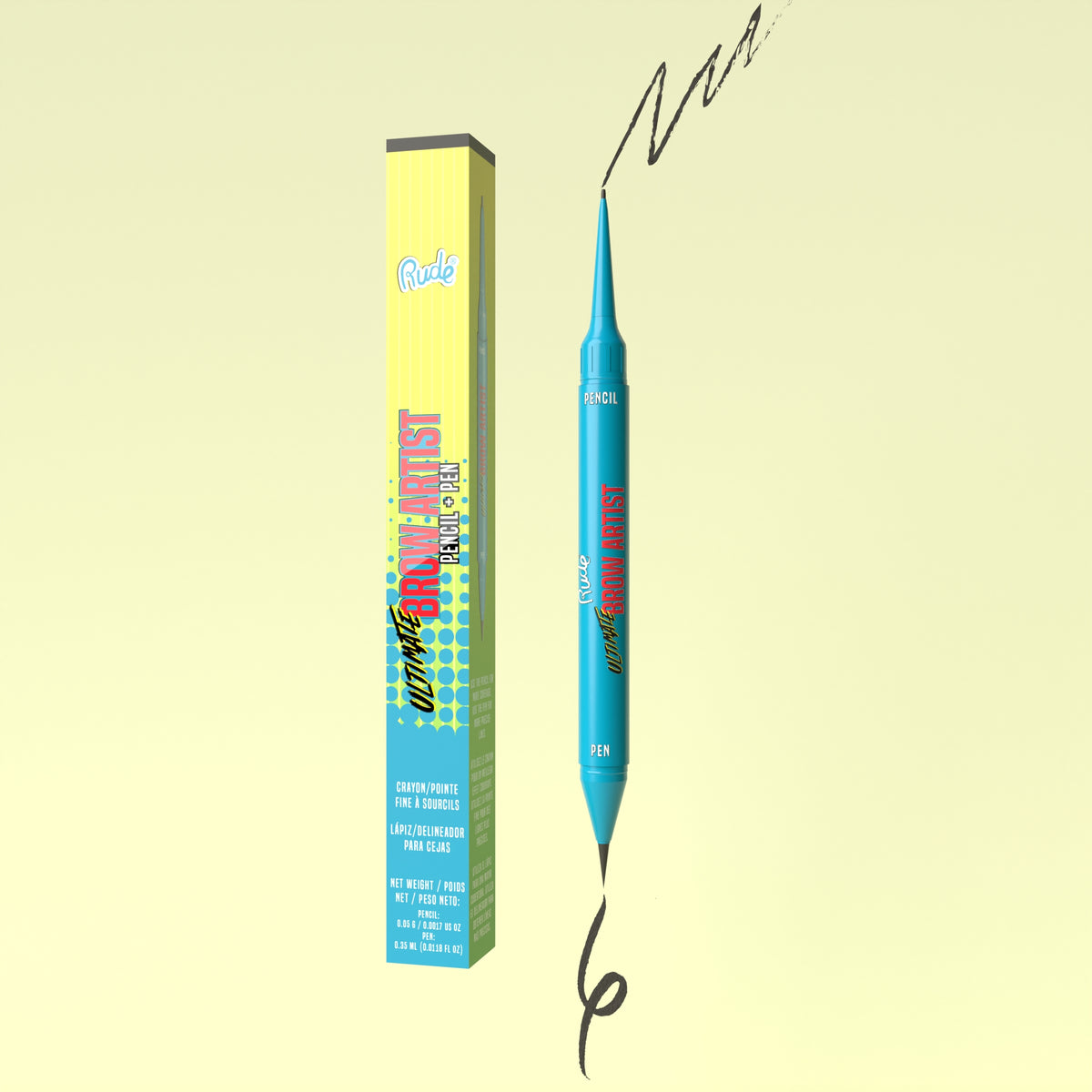 RUDE Ultimate Brow Artist Pomade and Brush - Taupe by Avera Group