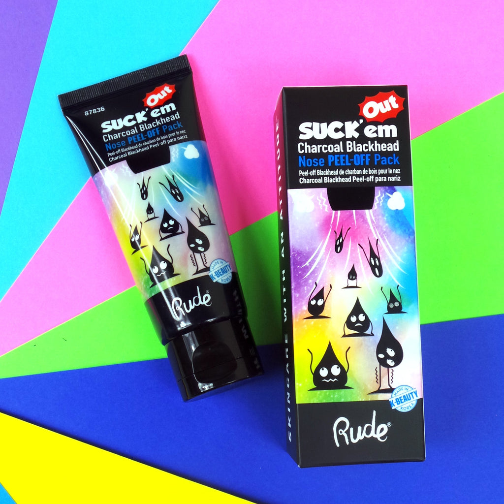 RUDE Suck'em Out Charcoal Blackhead Nose Peel-off Pack