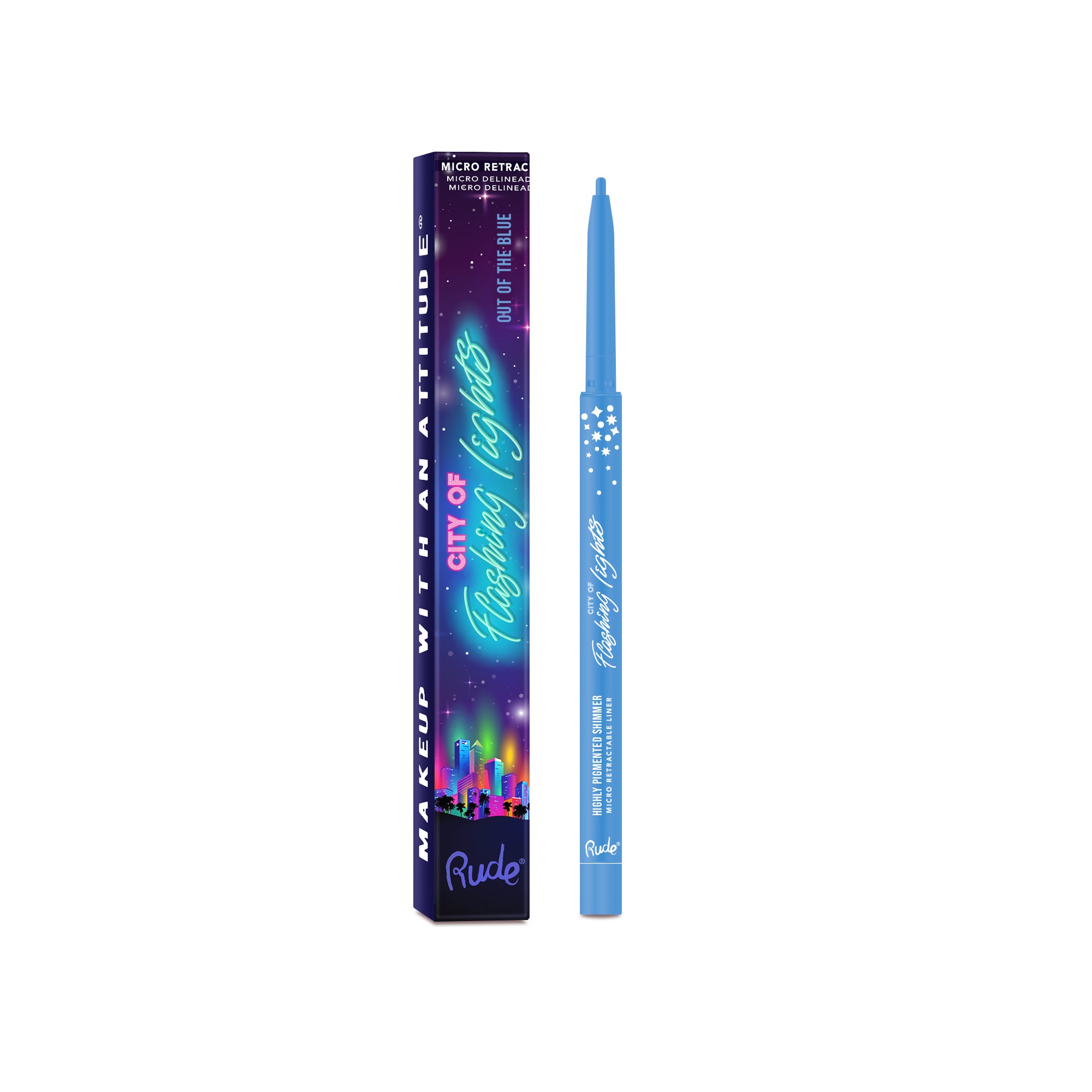 RUDE City of Flashing Lights Micro Retractable Liner - Bright Lights