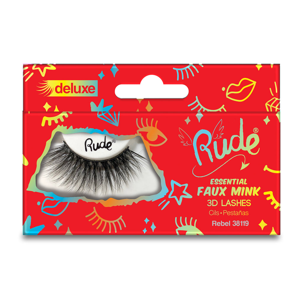 RUDE Essential Faux Mink Deluxe 3D Lashes