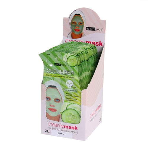 BEAUTY TREATS Cucumber Deep Cleansing Peel-Off Mask - Display Box 24 Pcs