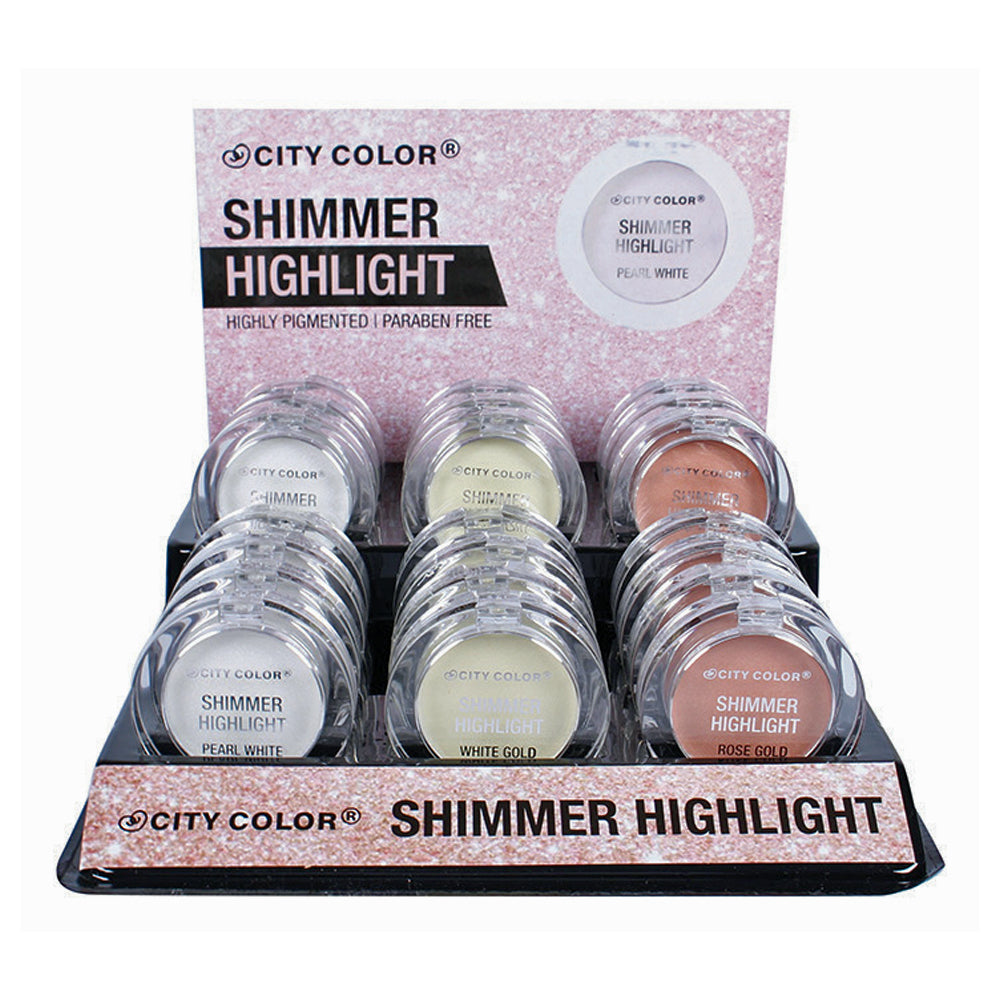CITY COLOR Shimmer Highlight Display Set, 24 Pieces