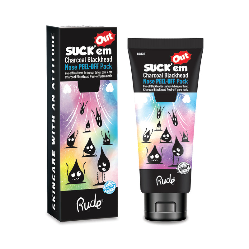 RUDE Suck'em Out Charcoal Blackhead Nose Peel-off Pack
