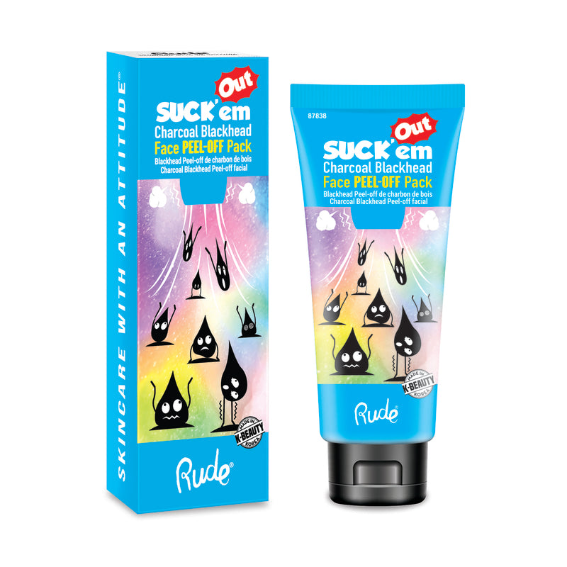 RUDE Suck'em Out Charcoal Blackhead Face Peel-off Pack