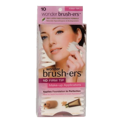 Wonder Brush-ers Make-up Applicators - 10 Firm Tip - White
