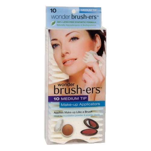 Wonder Brush-ers Make-up Applicators - 10 Medium Tip - White