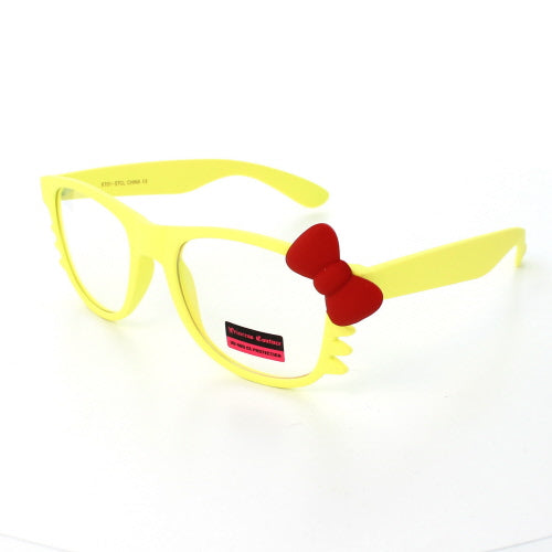 KITTY Junior Fashion Glasses Wayfarer KT01STCL - White