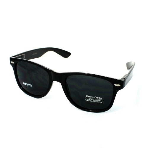 Retro Optix Wayfarer Gloss Black Sunglasses