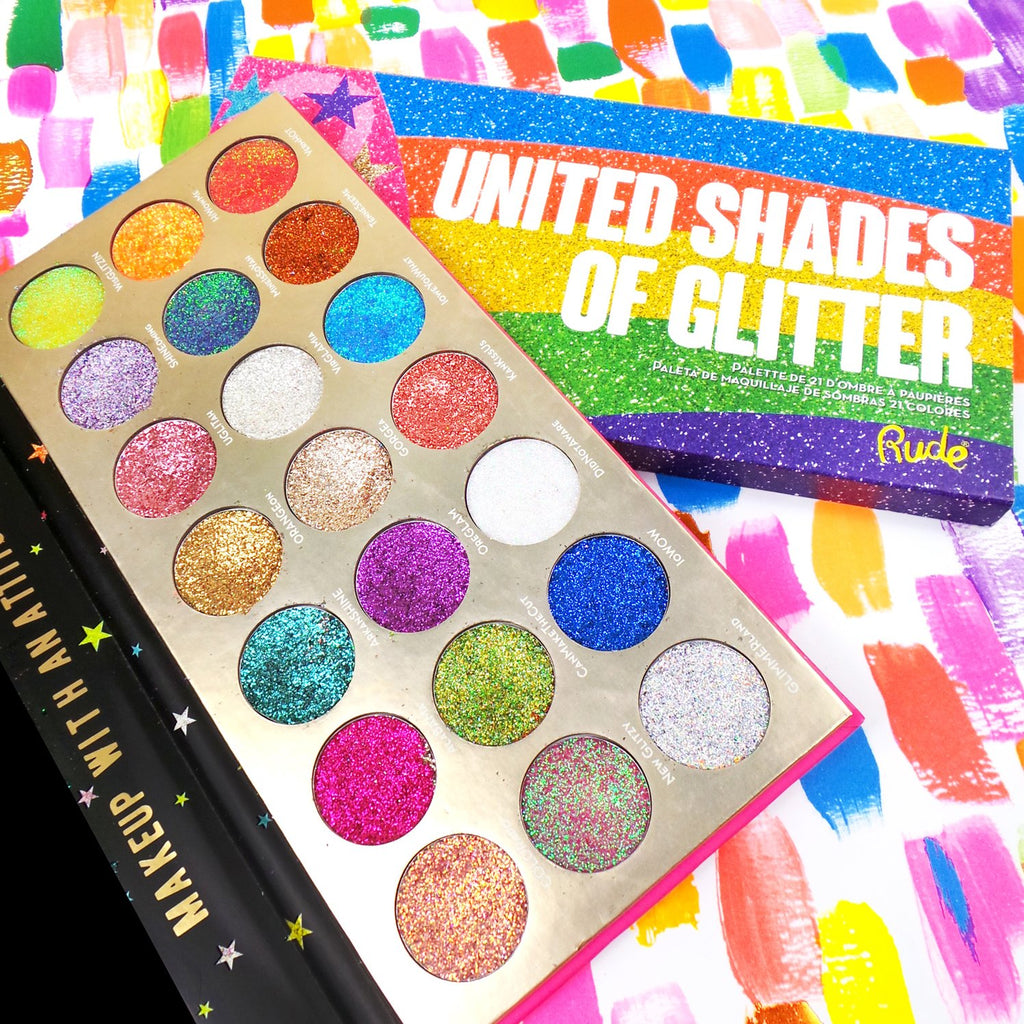 RUDE United Shades of Glitter - 21 Pressed Glitter Palette